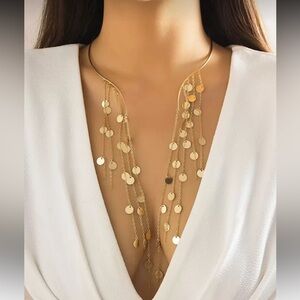 Haute Cascade Gold Statement Necklace